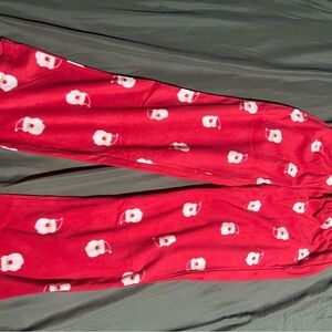 Holiday Time Red Santa Print Kids Pajama Bottoms (new girls size L 10/12)